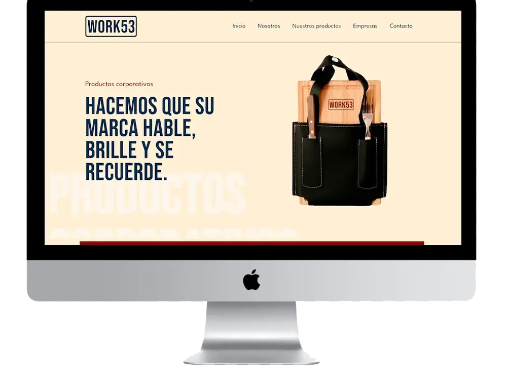 Página web productos corporativos