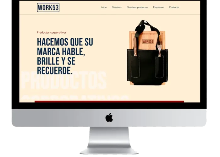 Página web productos corporativos
