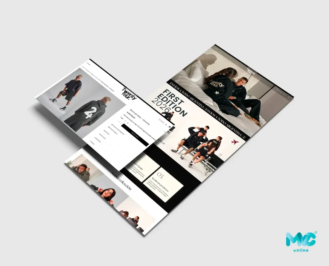 Mockup de proyecto de Desarrollo de tienda online argentina y página en Diseño Web en Buenos Aires