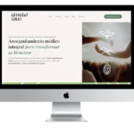 Páginas Webs médicos- Mockup que presenta una pantalla de Mac con la apertura de la web