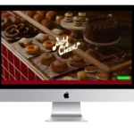 Diseño web para restaurantes- Imagen de mockup de la pñagina de inicio del restaurant, donde se ven los platos