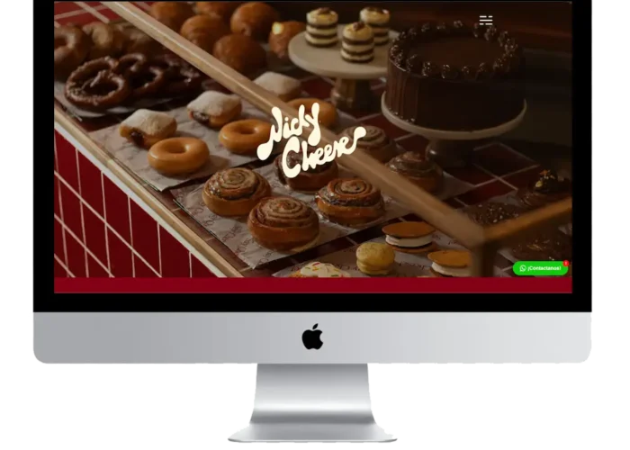 Diseño web para restaurantes- Imagen de mockup de la pñagina de inicio del restaurant, donde se ven los platos