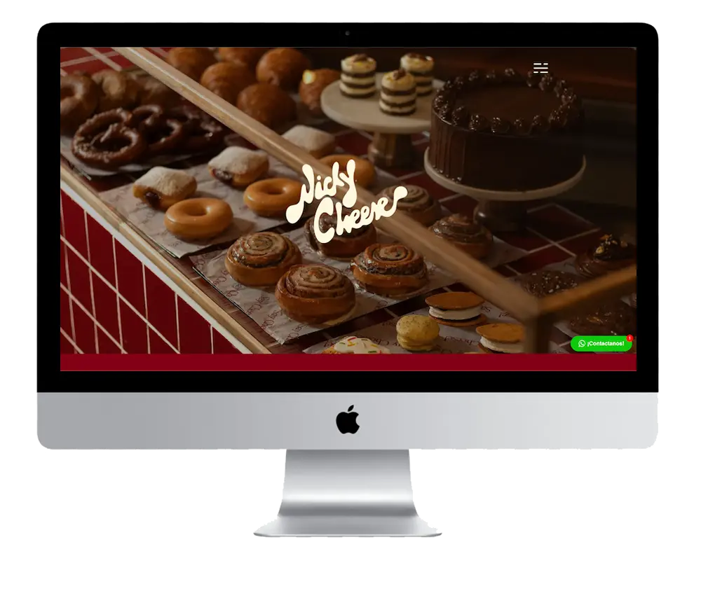 Diseño web para restaurantes- Imagen de mockup de la pñagina de inicio del restaurant, donde se ven los platos