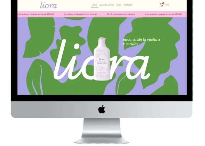 Tienda online para marcas de cosmética. Mockup